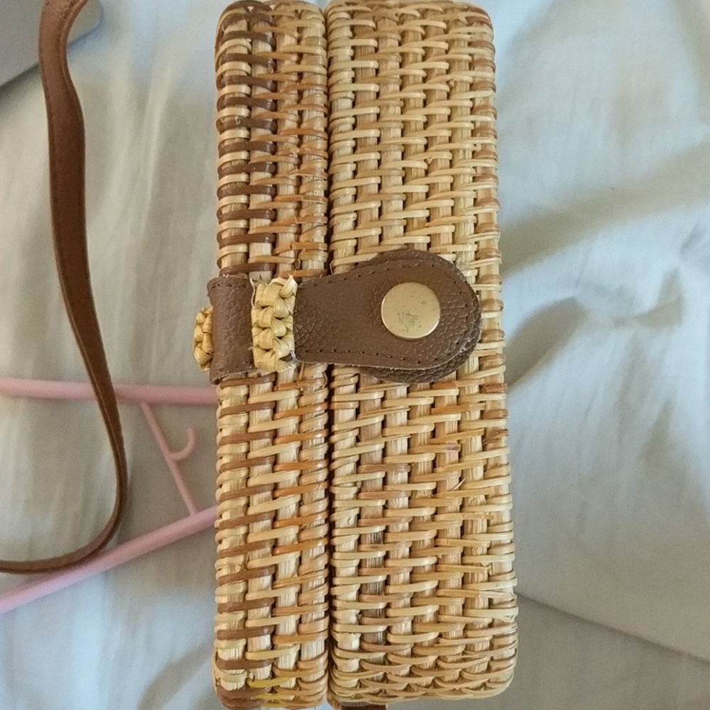 LAST ONE! Woven Straw Rattan Beach Rectangle Bag - Picture 8 of 8